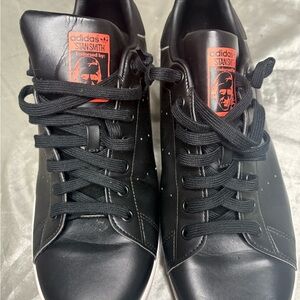 Adidas Stan Smith Black with Red Highlights